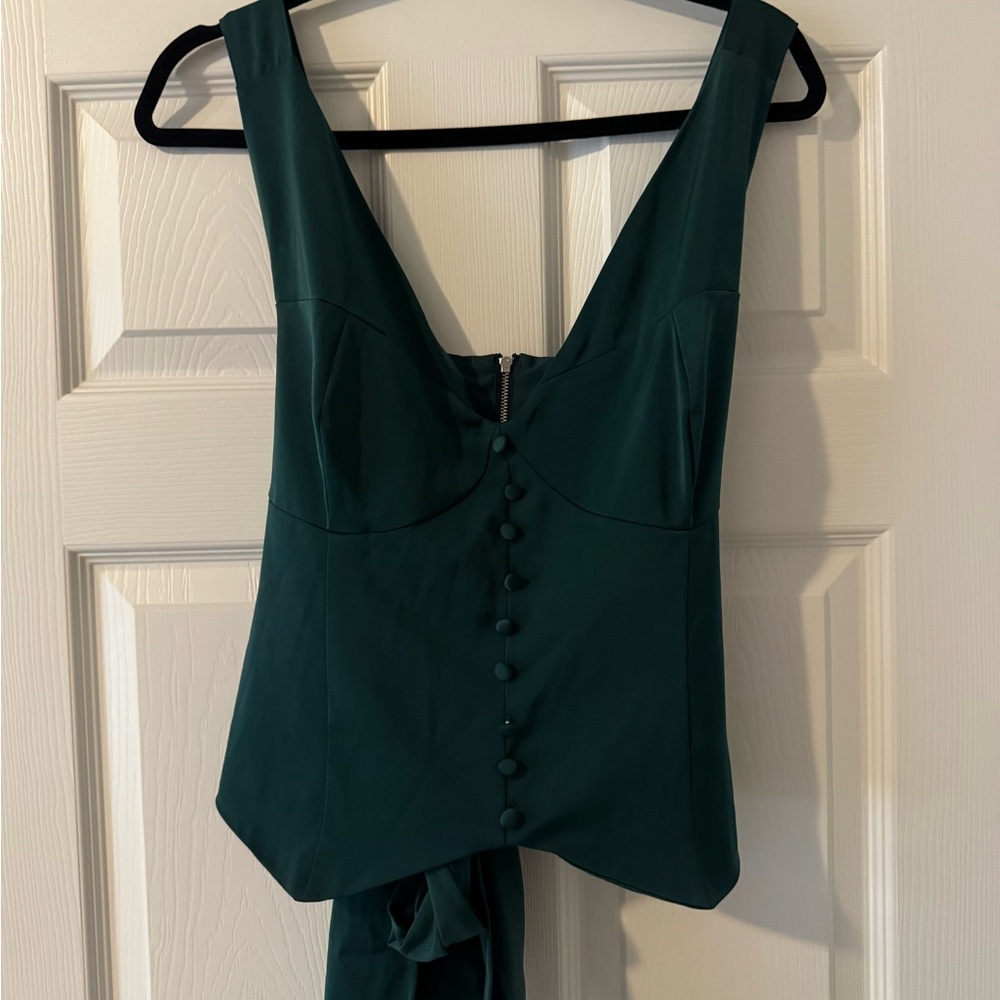 Elegant Emerald Green Sleeveless Top